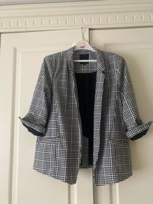 Black and White Check Jacket/River Island