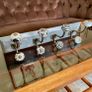 New Unused Stylish Entryway Mounted Ceramic and Brass Coat Hanger Image 4