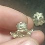 Vintage Sterling Silver Filigree Flower Earrings Clip On Image 3