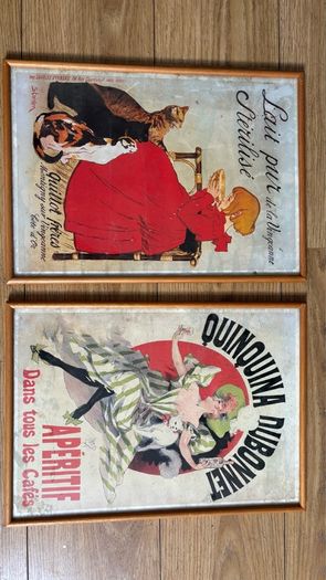 2 x framed French pictures