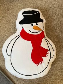 snowman pillow