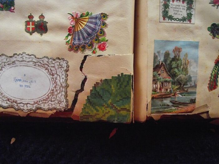 Victorian/Edwardian Album of colourful scraps - Circa 1890's/1900's