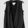 Joseph Ribkoff black chiffon asymmetrical top size S RRP190 Image 2