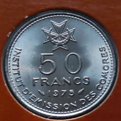 Rare Comoros Islands 1975 Vintage Coin Stamp cover BUNC