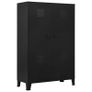 Wardrobe Industrial Black 90x40x140 cm Steel Image 2
