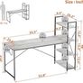 NEW SALE | Computer Desk with Storage Shelves Writing Desk with Shelves 160CM Reversible Computer Desk with Bookshelf for Home Office Small Space Image 5