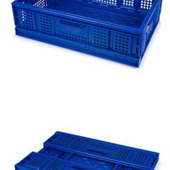 Collapsible stackable storage crate