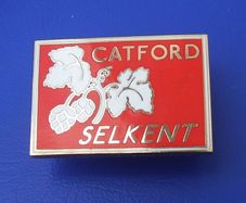 SELKENT (S.E. London bus company) - Catford bus depot promotional enamel badge (c.1989). A scarce badge.