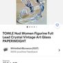 TOWLE Nud Women Figurine Full Lead Crystal Vintage Art Glass PAPERWEIGHT Image 9
