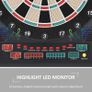 Electronic Dartboard Set, 27 Games Modes and 202 Variations, LED & 12 Soft Tip Darts and Cabinet to Storage, Ready-to-Play Multi-Game Option Darts Machine Image 7