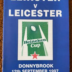Very Rare 1997 Leinster v Leicester - Heineken Cup Programme