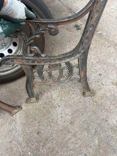 Metal bench ends