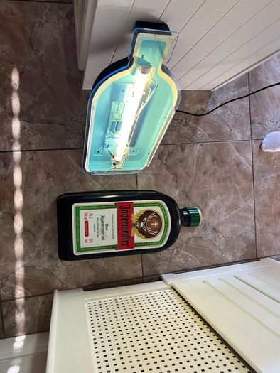 Official Jagermeister promo Pack & 3D Bottle LED Light Sign  Wall Display Man Cave Barware