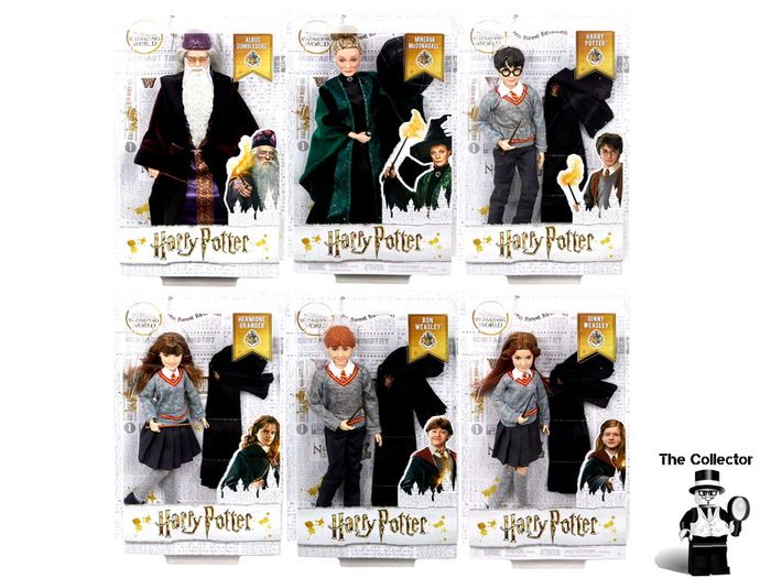 Mattel Harry Potter Dolls Series 1 Full Set Rare Hermione Granger Ron And Ginny Weasley  Dumbledore And Minerva Mcgonagall And Harry Potter 12" Collectible Doll Mattel 2018 All Brand New Sealed