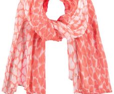 SAMOON   SALE New scarf in coral with white from Samoon. REDUCED.