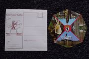 German Postcards : Grub aus Berlin - Octagonal Multi-view Postcard with Envelope.