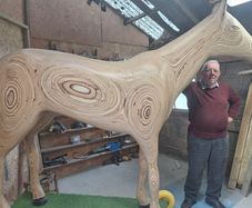 Life Size Replica Solid Wooden Horse