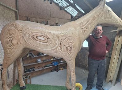 Life Size Replica Solid Wooden Horse