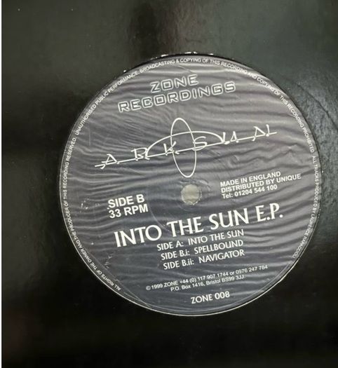 1999 Arksun into the sun EP 12" vinyl
