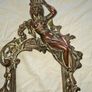 Beautiful Pair of Antique Art Nouveau Beatrice Bronzed Photo Frames Cherub Postage Available or Collection Image 9