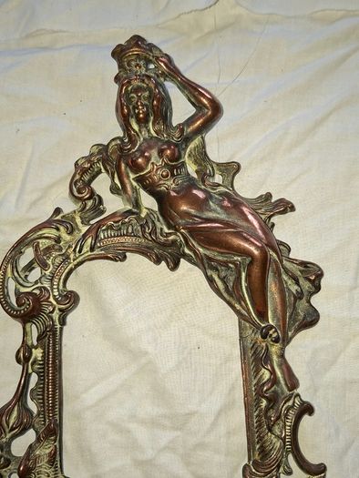 Beautiful Pair of Antique Art Nouveau Beatrice Bronzed Photo Frames Cherub Postage Available or Collection