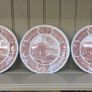 Vintage Set of Six Brown and White Fair Winds, Historical Scenes of Chinese Export to America - "The George Washington at Anchor" Salad Plates by Alfred Meakin Image 2