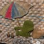 Capelli Straworld Straw Art Bag - Embellished with Shells, Beach Material, Flip Floos etc - see photos Image 4