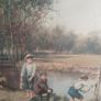 Framed Picture .. Excellent Quality Solid Walnut Frame Image 2