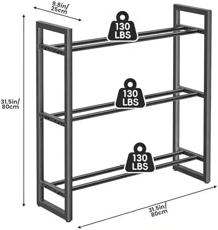 3 Tier Dumbbell Rack, Weight Rack for Home Gym, 360 lb Capacity