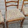 Four Vintage Ladder back Oak chairs Image 3