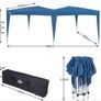 3 x 6 m Pop-Up Blue Gazebo Water-Repellent Includes Bag UV Protection Image 2