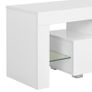 TV Cabinet with LED Lights High Gloss White 130x35x45 cm Image 5