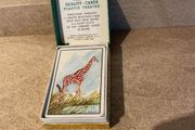 Vintage boxed  on Safari playing cards, rare item