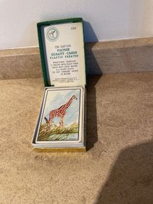 Vintage boxed  on Safari playing cards, rare item