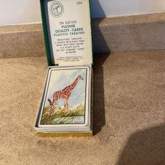 Vintage boxed  on Safari playing cards, rare item
