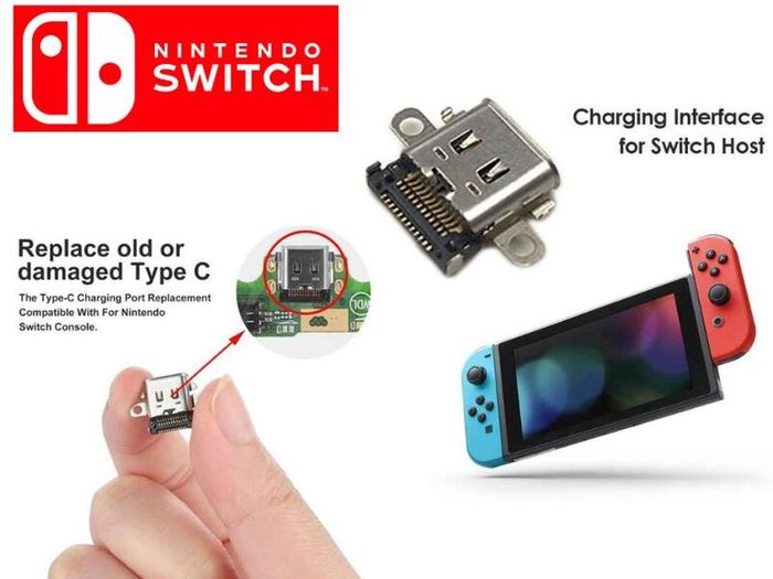 Nintendo Switch USB C Charging Port Connector Socket Repair Part