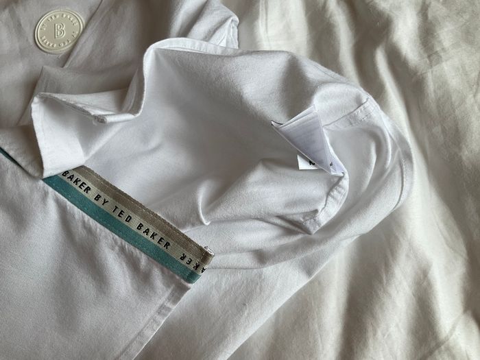 Boys Ted baker crisp white shirt mandarin collarless 10 11 12
