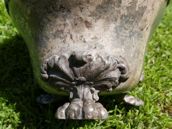 Pretty Victorian Round Metal Planter - Walker and Hall Sheffield