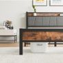 5ft Metal Platform Kingsize Bed Frame with Charging Station Image 5