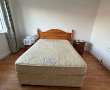 Double bed , headboard and mattress
