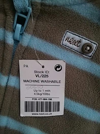 BNWT NEXT Fleece Jacket up to 1month