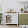 Kitchen Cabinet with Worktop, Sideboard with 2 Drawers and 2 Doors, Buffet Cabinet for Kitchen, Living Room, Dining Room, Hallway, Wood, Country House Style Image 4