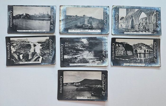 Vintage Gallaher Cigarette Cards Irish View Scenery - Galway and Mayo Views
