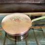 Vintage Chefs Castle Brand Ireland Lidded Copper Sautee Pan Solid Brass Handle Image 9
