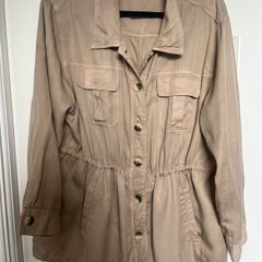 Military style jacket cream