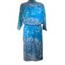 Vintage 80s blue floral midi dress size Small Cowl neckline Postage included Image 3