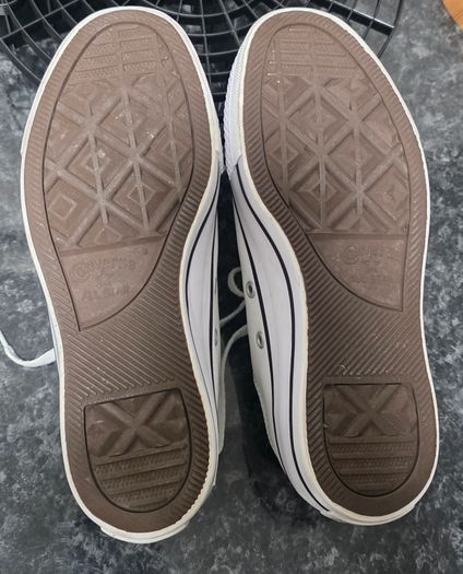 Converse All Star platform leather white
