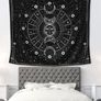 FREE EXPRESS SHIPPING Tapestry for Bedroom Aesthetic, Sun Moon Star Large Astrology Wall Hanging, Black White Psychedelic Room Decorations, Mystic Wall Image 5