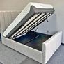 Ottoman Upholstered Bed, Double Bed with Hydraulic Lifting Bar, Height Adjustable Padded Headboard, Metal Slatted Frame, Youth Bed, Adult Bed Image 4