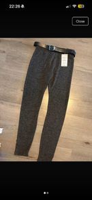 zara leggings with belt